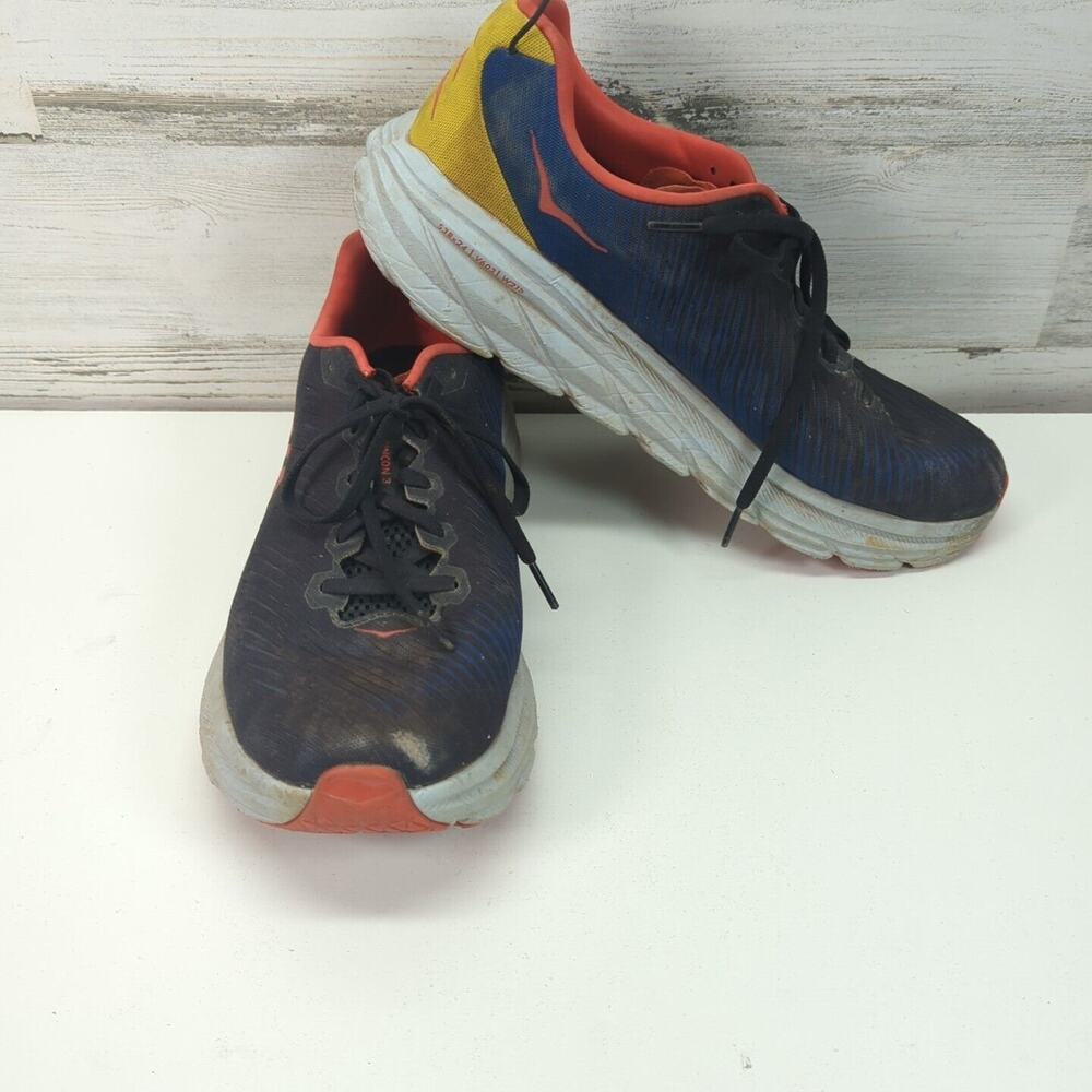 Hoka Rincon 3 Mens Running Shoes Navy Orange Yellow Blue Lightweight Sneakers